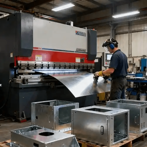 钣金加工示意图